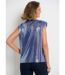 T-shirt métallisé sans manches col rond-2