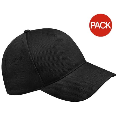 Lot De 2  Casquettes De Baseball Adulte Noir Beechfield