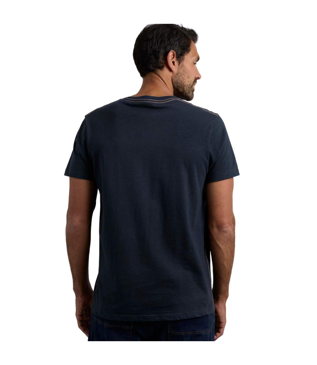 Mens Foothills Printed Organic Cotton T-shirt Navy Weird Fish-1