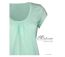 Tee-shirt Mayflower Djibouti4 en coton bio : la douceur du vert sauge et des fronces féminines-4