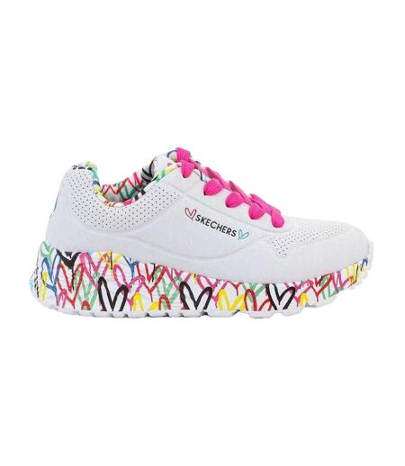 Baskets Lovely Luv Fille Blanc Skechers
