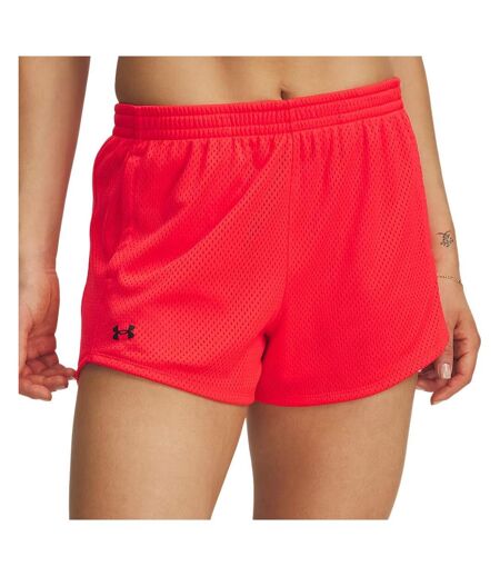 Short rouge femme under armour tech play