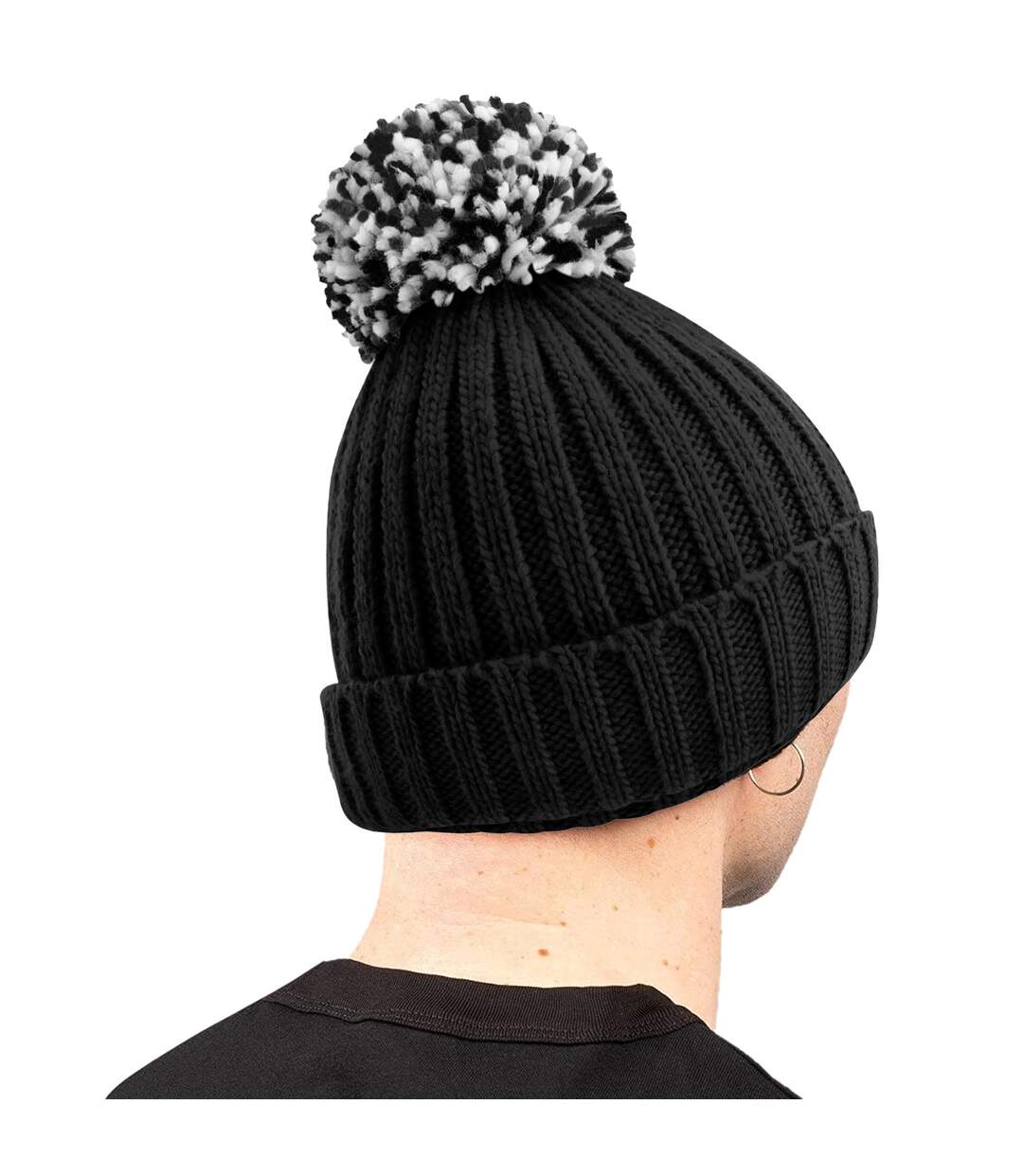 Bonnet hygge adulte noir Beechfield-2