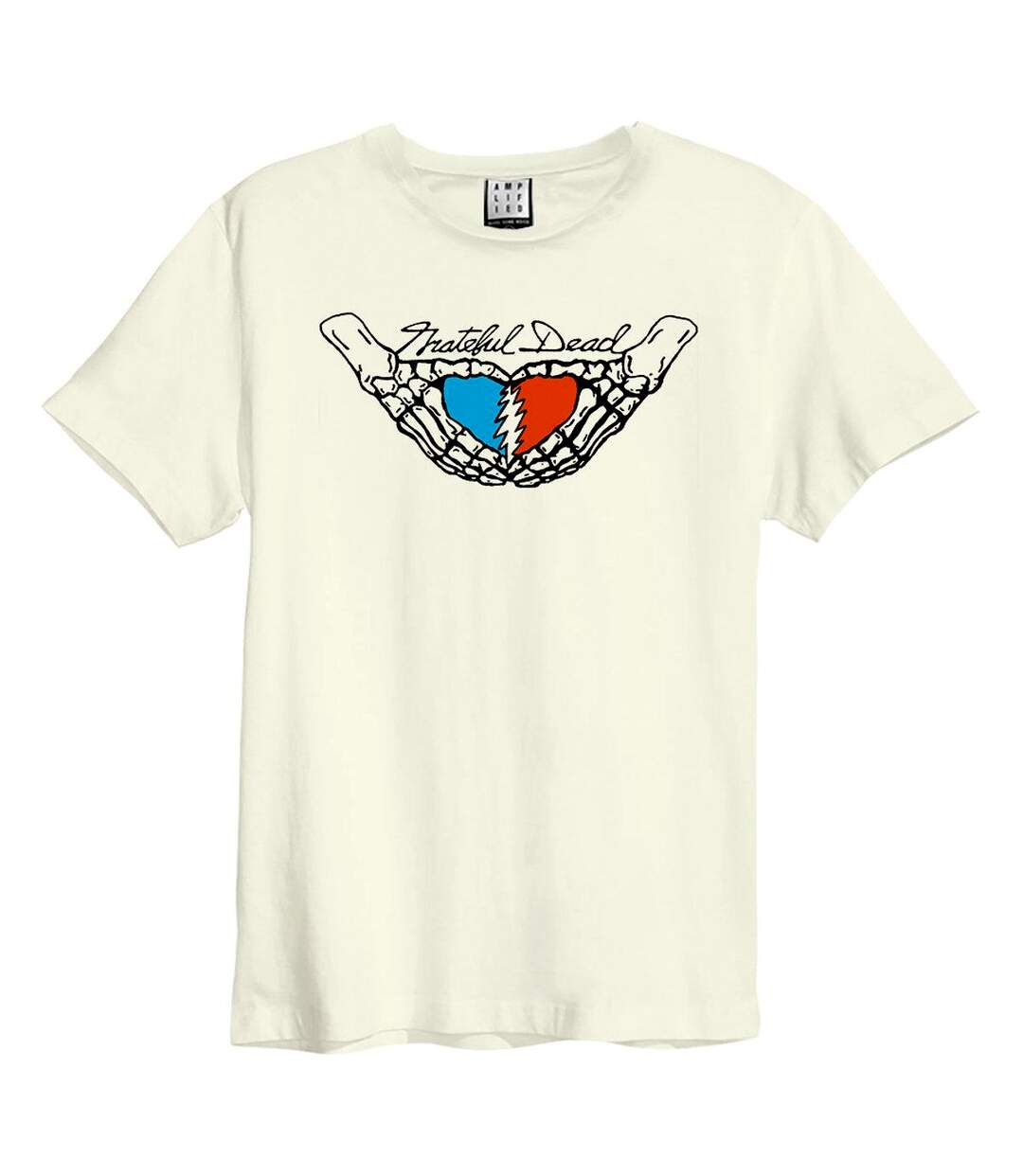 T-shirt heart shaped adulte blanc Amplified