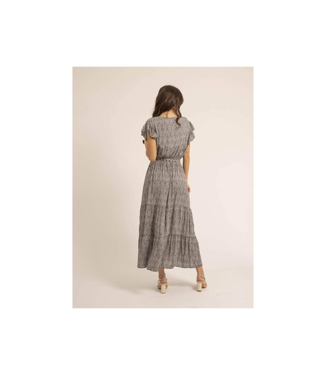 Robe longue col V ILMAX - Dona X Lisa-2