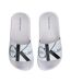Claquettes Motif/style Logo Adulte Blanc Calvin Klein-2
