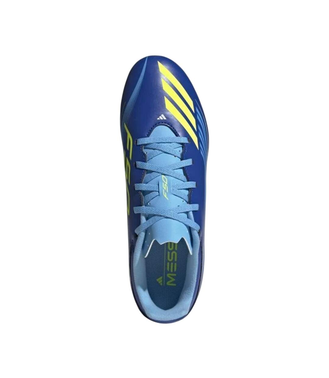 Chaussures De Foot Pour Terrain Ferme F50 Club Messi Homme Bleu Vert Clair Vif Adidas-3