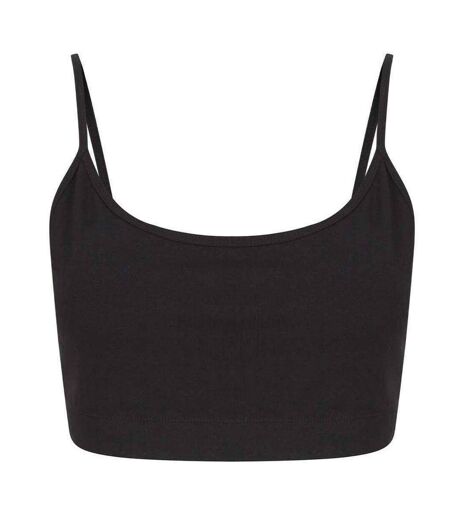 SF Womens/Ladies Sustainable Cropped Camisole (Black) - UTPC4931