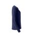 Womens/ladies Basic Long-sleeved T-shirt Dark Navy Clique-4