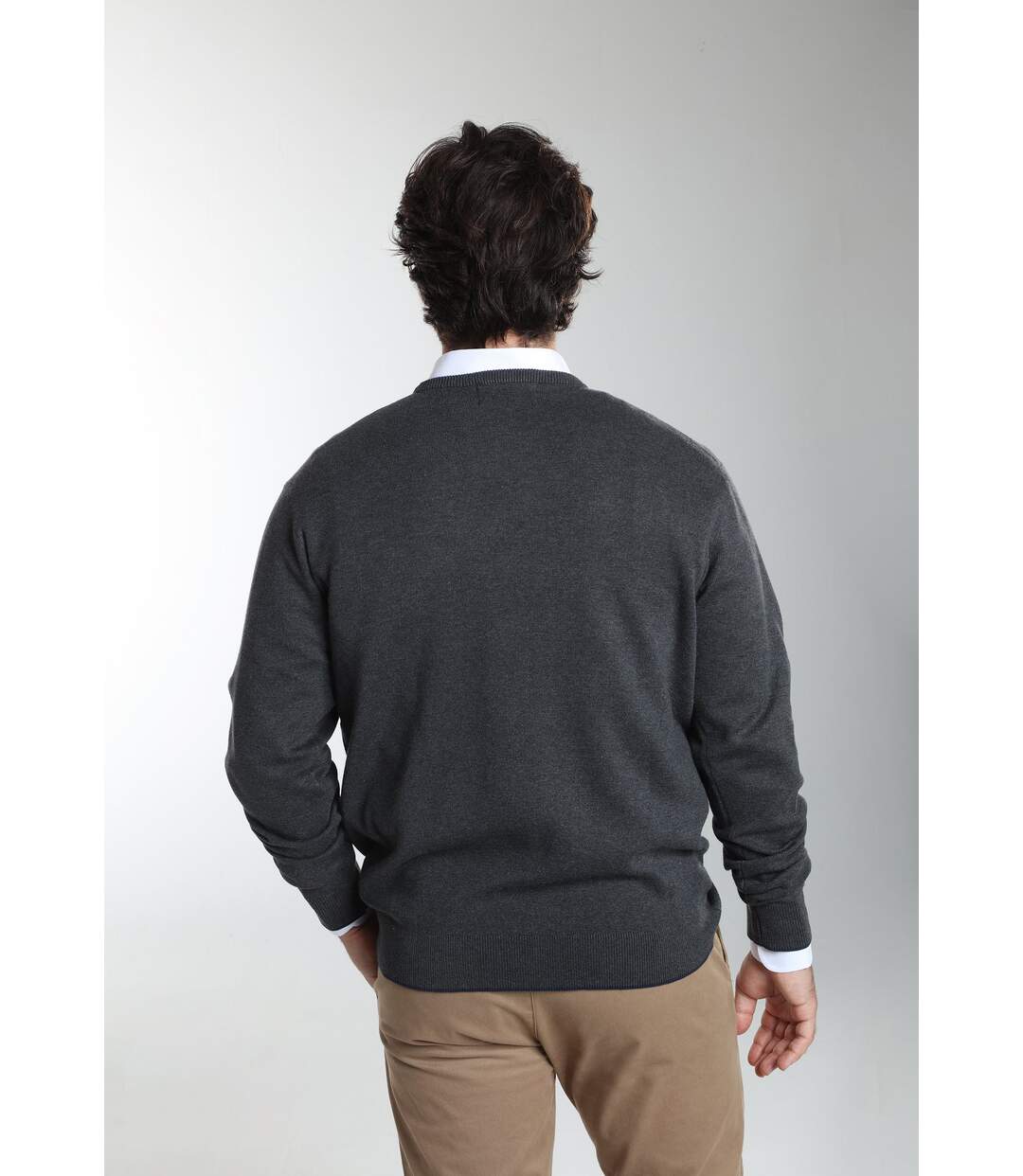 Pull col rond  en coton MAXENCE-4