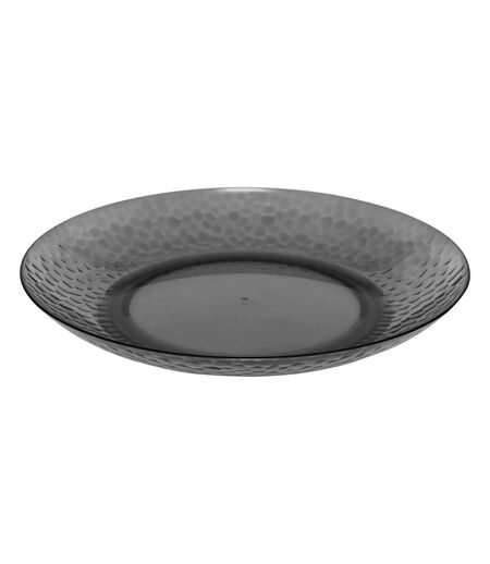 Lot de 6 Assiettes Plates Réutilisables Estiva 27cm Gris Charbon