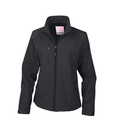 Result Ladies/Womens La Femme® 2 Layer Base Softshell Breathable Wind Resistant Jacket (Black) - UTBC863
