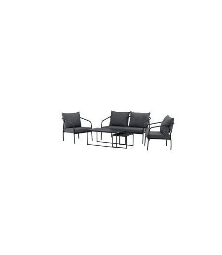 Salon de Jardin en Métal Sopot 146cm Noir