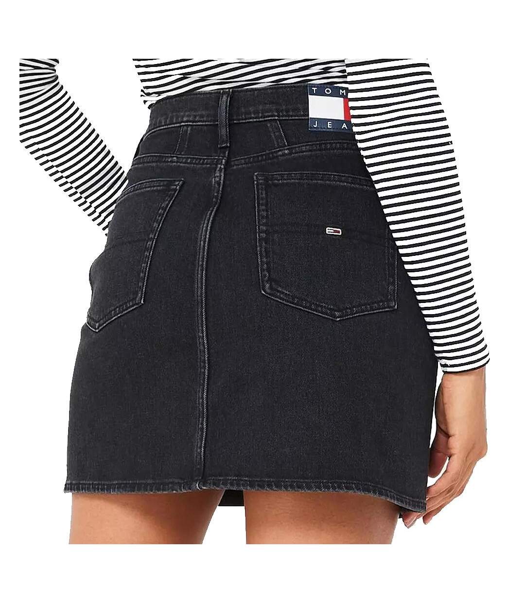 Jupe Mom Noir Femme Tommy Hilfiger Skirt - 26-2