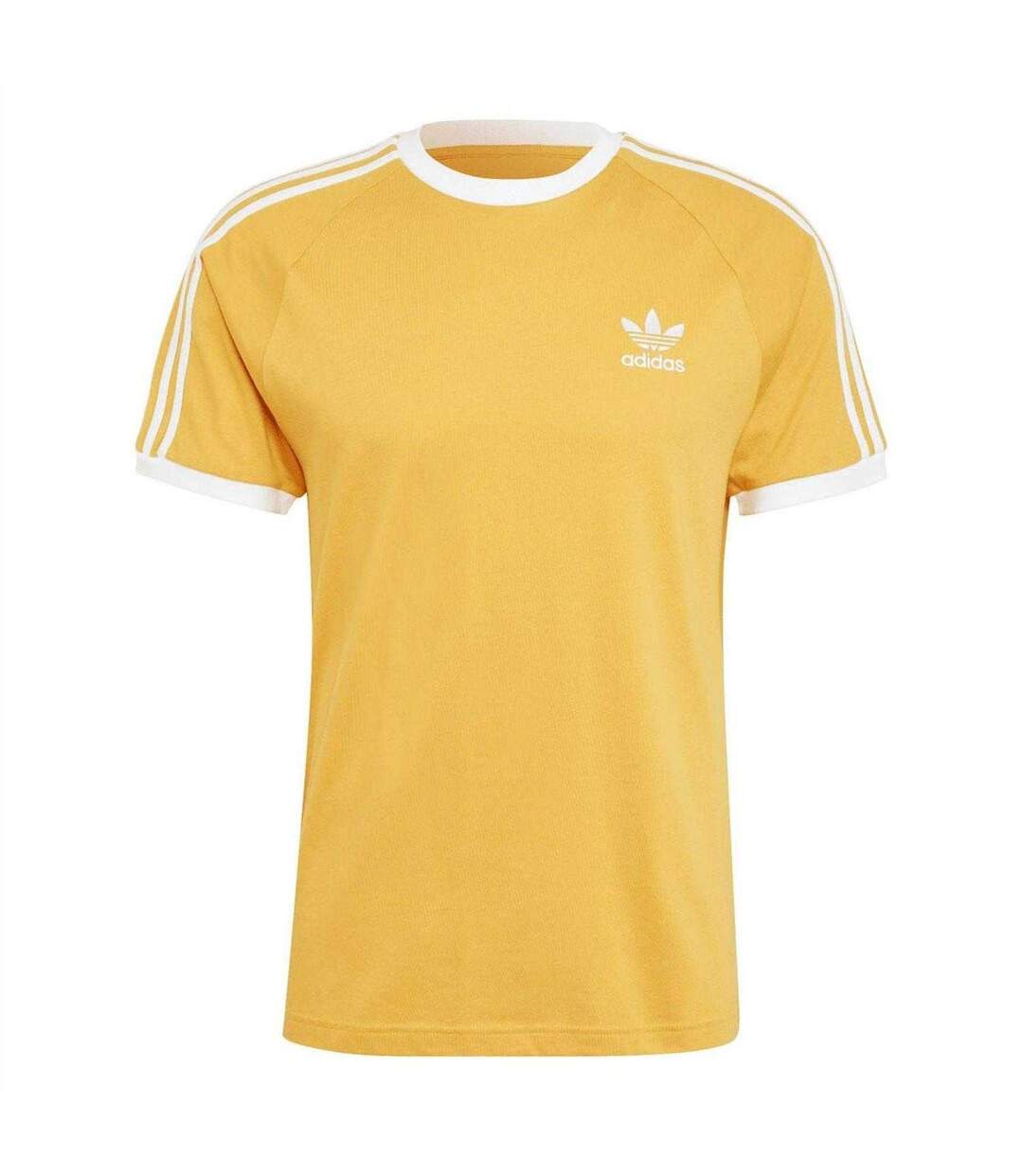 T-shirt Motif/style 3 Rayures Classics Homme Jaune Adidas-2
