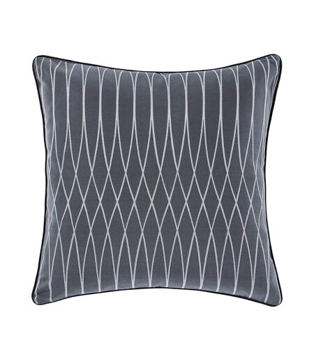 Northbrook geometric cushion cover 50cm x 50cm indigo Linen House