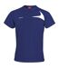 T-shirt Sport À Manches Courtes Homme Bleu Marine Blanc Spiro-1