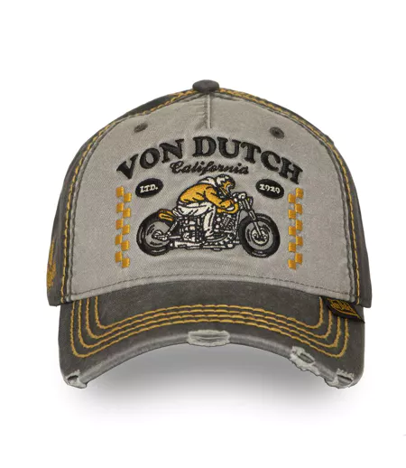 Casquette baseball adulte devant avec broderie effet usé Retro Racer Vondutch