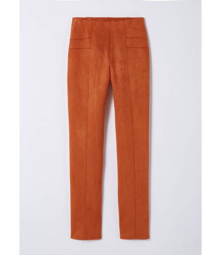 Pantalon droit ceinture élastiquée maille suédée