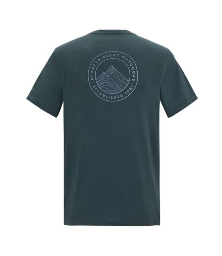 T-shirt Motif/style Dessin Au Trait Breezed Homme Bleu Nuit Regatta
