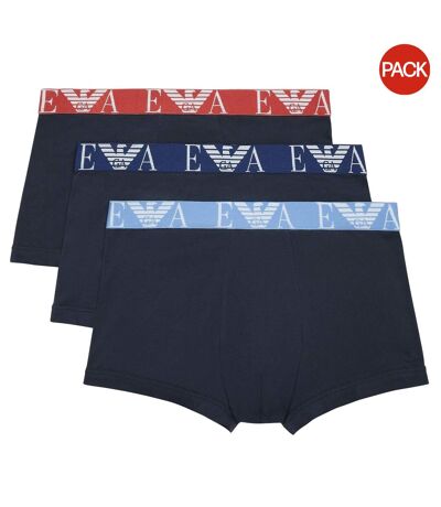 Pack Of 3  Mens Boxer Shorts  Salmon Blue Navy Armani