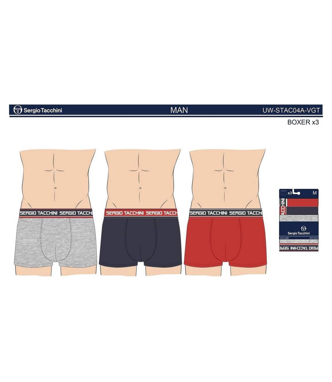 Boxer SERGIO TACCHINI X9 Pack de 9 Boxers 0390-4