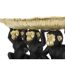 Vide-Poche Statuette 3 Singes 43cm Noir & Or-4