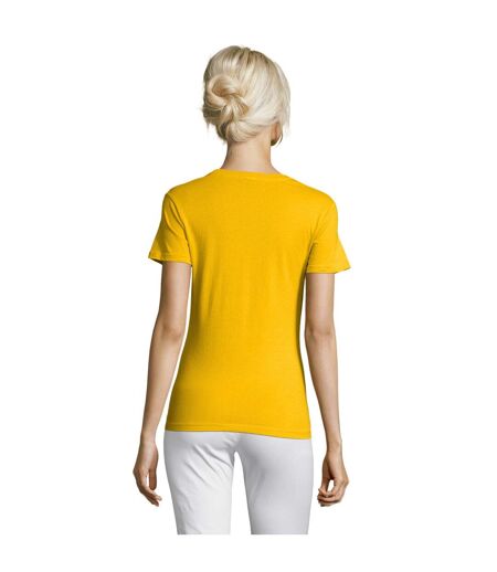 T-shirt Regent Femme Jaune Or SOLS