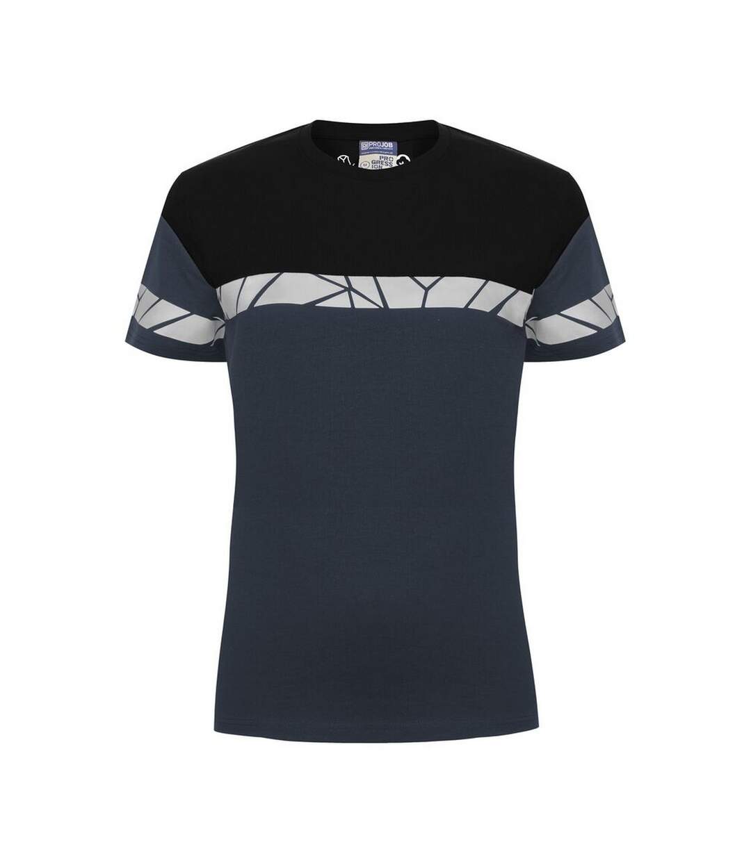 Womens/ladies Progression Hi-vis T-shirt Navy Black Projob-1