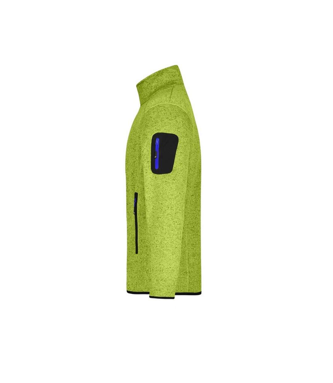 Veste Polaire Homme Bleu Roi Jaune Vif Chiné James And Nicholson-4