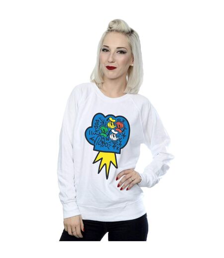 Disney Sweatshirt Womens/Ladies Donald Duck Pop Fist (Blanc) - UTBI27584