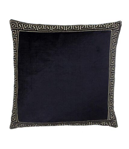 Paoletti Apollo Embroidered Throw Pillow Cover (Black/Gold) (50cm x 50cm)