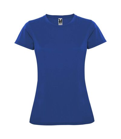 Womens/ladies montecarlo short-sleeved sports t-shirt royal blue Roly