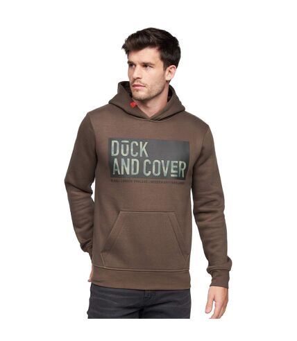 Sweat à capuche quantain homme marron Duck and Cover