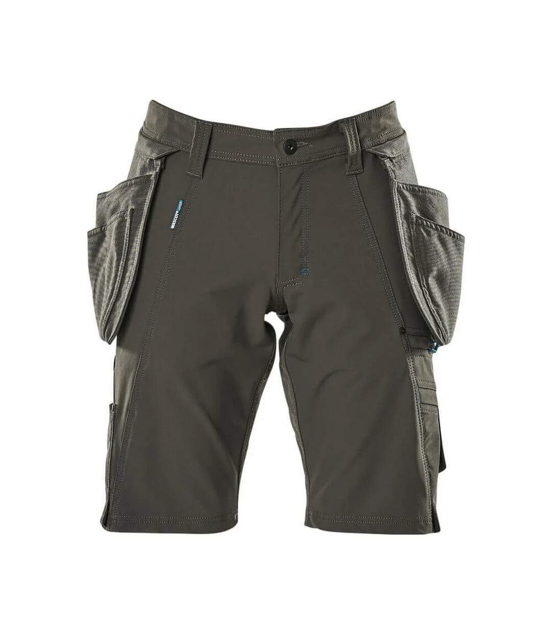 Mens Advanced Holster Pocket Work Shorts Dark Anthracite Mascot-1