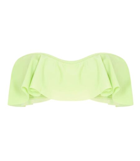 Haut De Maillot De Bain Motif/style Ruché Femme Vert Turquoise Pâle Brave Soul