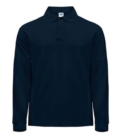 Polo manches longues - Homme - JK215 - bleu marine