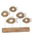 Statue 5 Poissons sur Pied en Bois Vernon 53cm Naturel-1