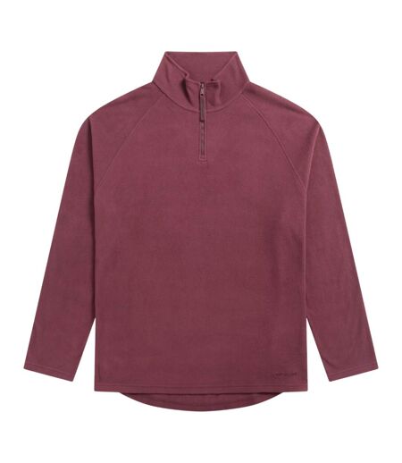 Prague Polaire Demi-zip Homme Bordeaux Animal