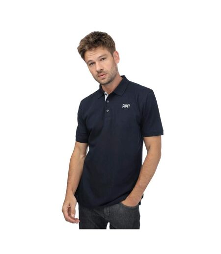 Unisex Adult Tonal Logo Polo Shirt Navy DKNY