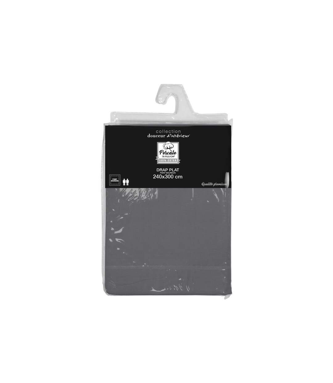 Drap Plat Percaline 240x300cm Anthracite-3