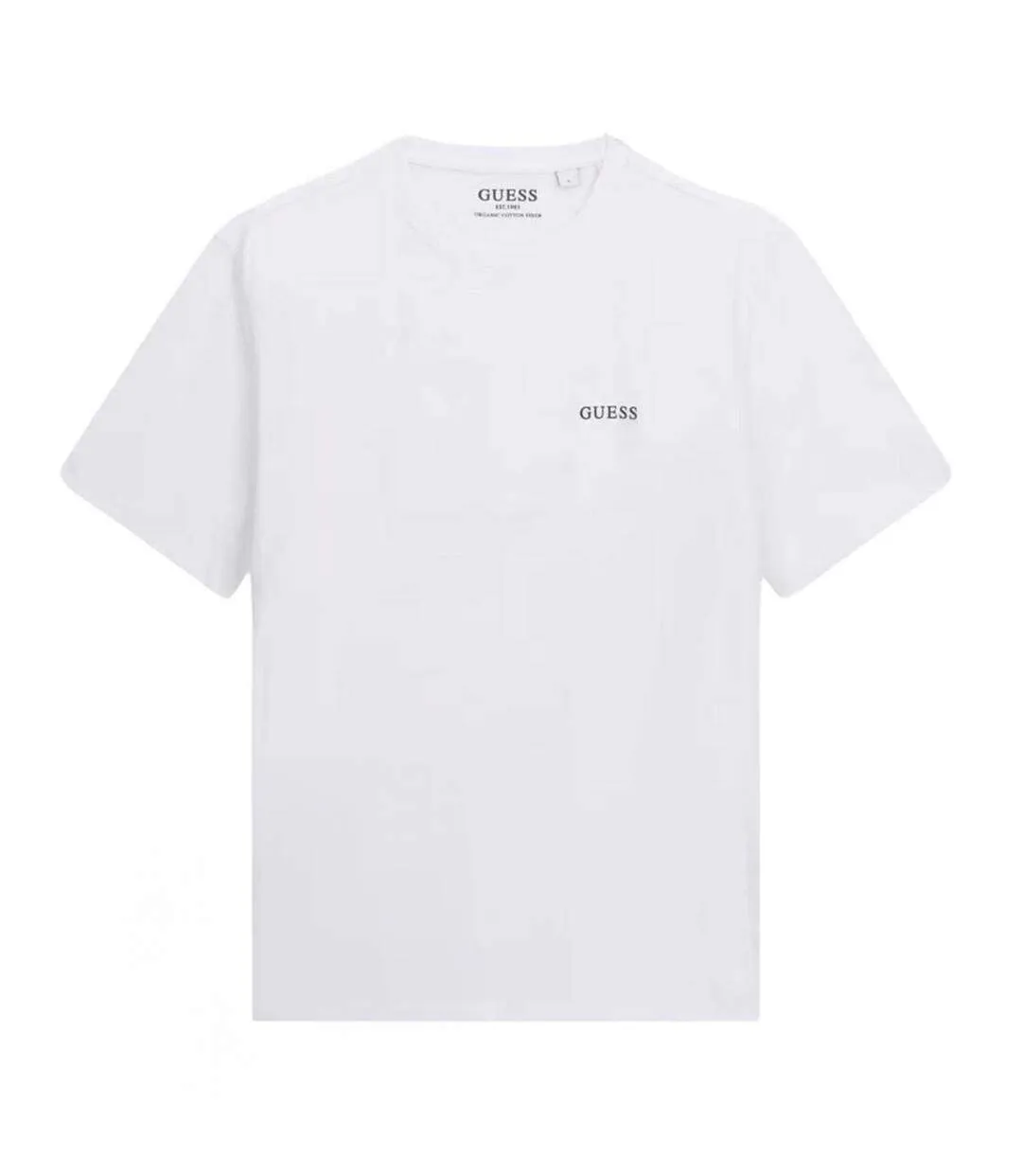 T-shirt Motif/style Uni Homme Blanc Guess-2