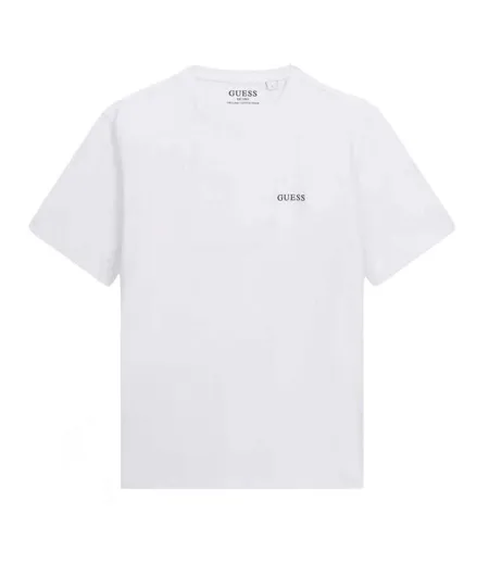 T-shirt Motif/style Uni Homme Blanc Guess