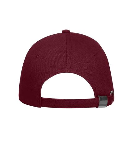 Unisex buffalo 6 panel baseball cap burgundy SOLS