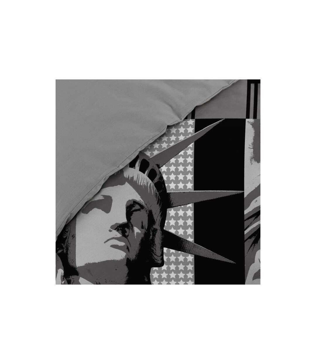 Parure de Lit 3 Pièces Big City 260x240cm Gris-5
