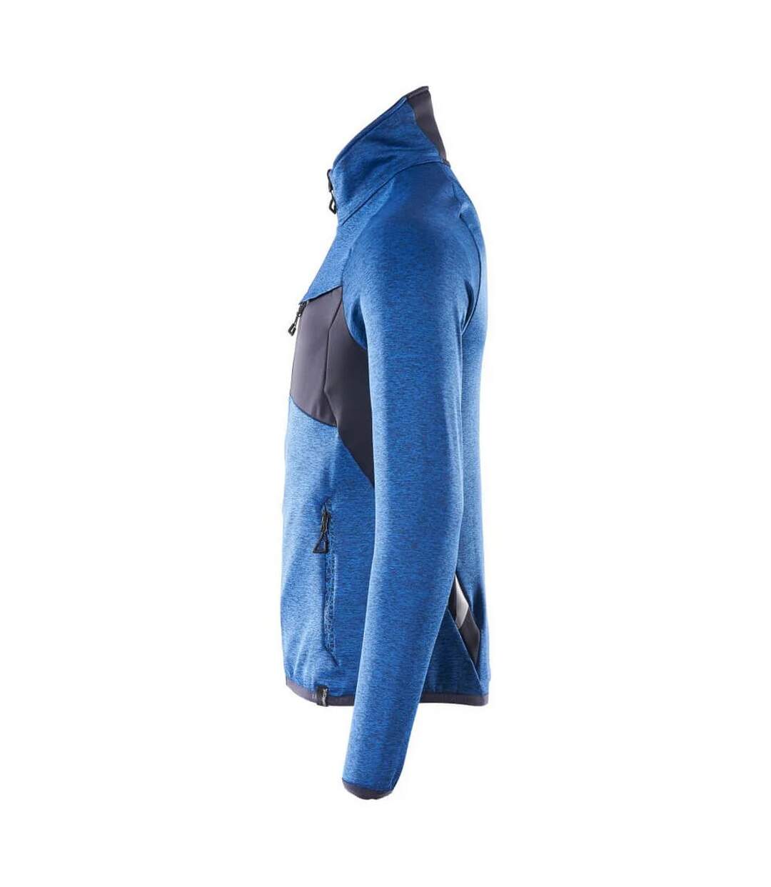 Mens Accelerate Fleece Jacket Azure Blue Dark Navy Mascot-3
