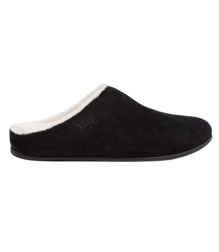 Womens/ladies chrissie suede slippers black FitFlop