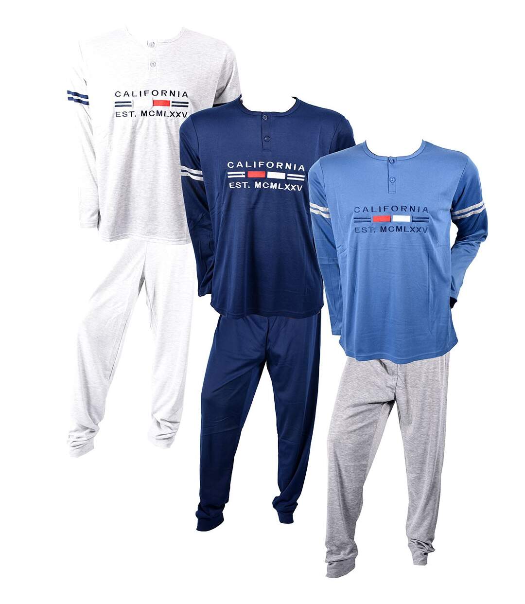 Pyjama Homme Long SWEET SECRET Z2849 CALIFORNIA Pack de 3