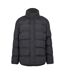 Mens Hidden Zip Puffer Jacket Black NY Concept-1