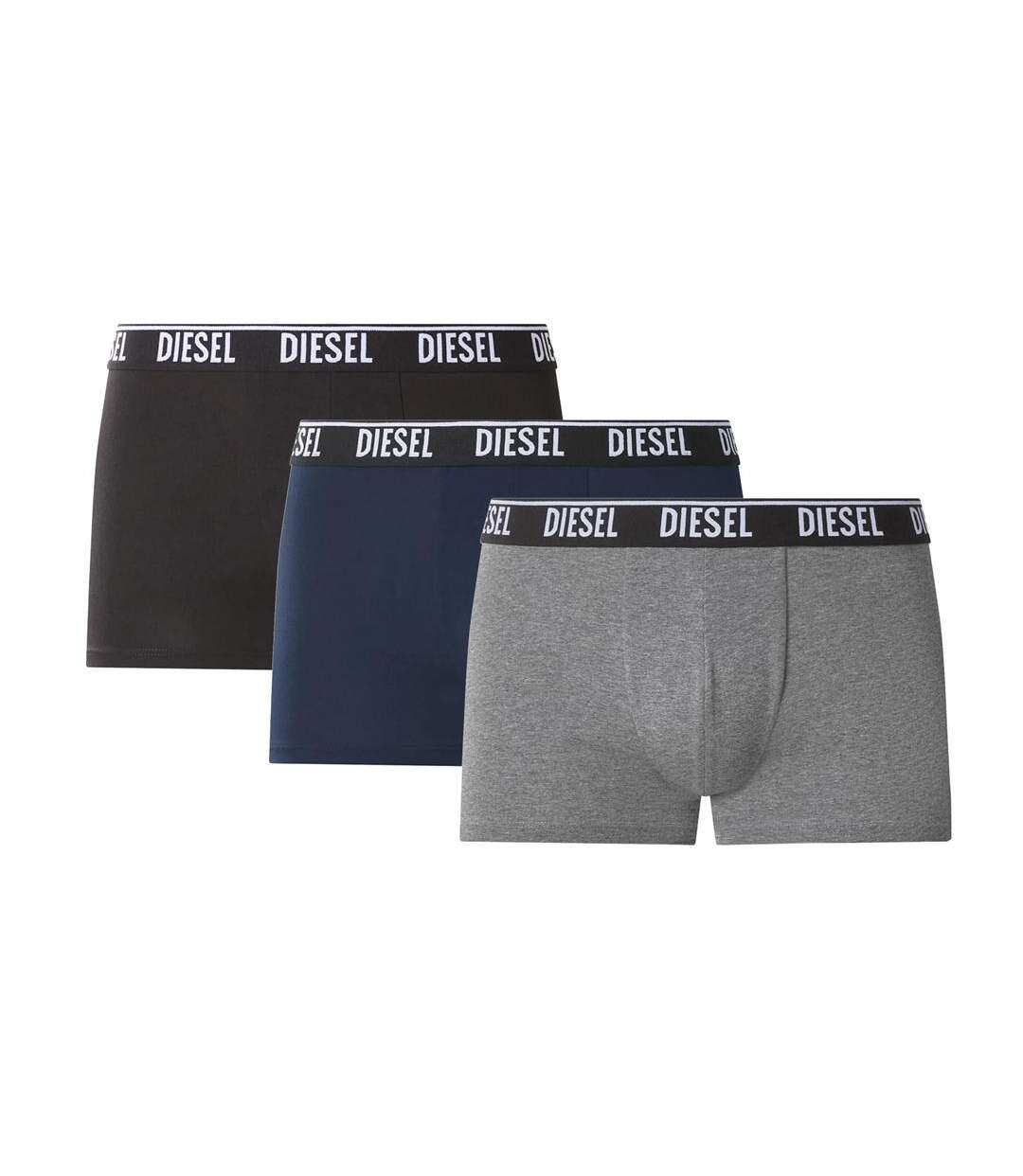 x3 boxers noir/marine/gris homme diesel shawnthreepack-1